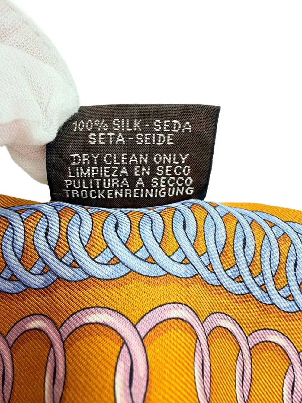 Hermès Maillons Silk Twilly Scarf - Picture 10 of 15